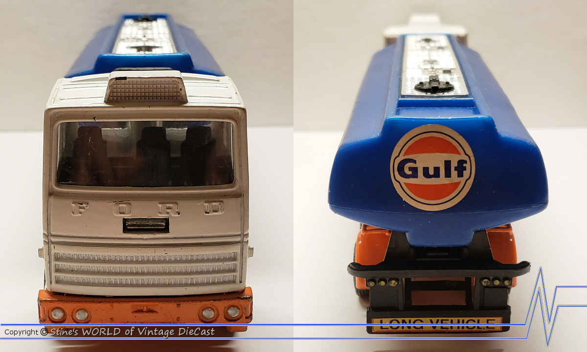 Corgi N°1160 1/43 : Camion Citerne Ford GULF, Bleu Blanc Orange, Peu Sorti !
