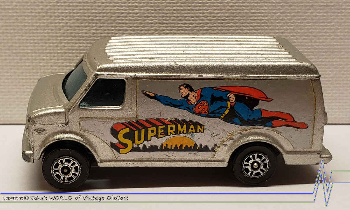 CORGI 1970S SUPERMAN CHEVROLET VAN 435 Diecast Model on Custom Display