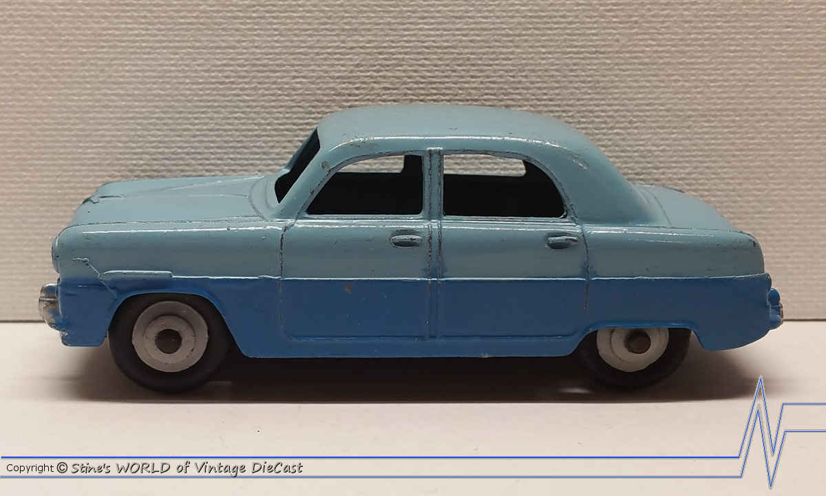 Dinky Toys 162 Ford Zephyr Saloon Bleu – Erreur D’usine – Boîte Rare – Comme Neuf
