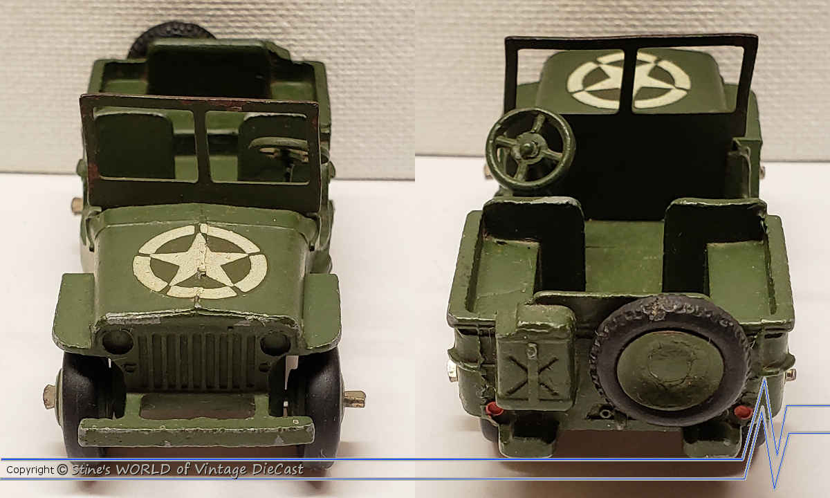DINKY TOYS, rare jeep militaire 153a export US version II