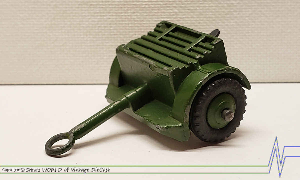 Dinky Toys – Tracteur D’artillerie Avec Canon 25 PR Gun Et Caisson (vert Armée, Occasion)