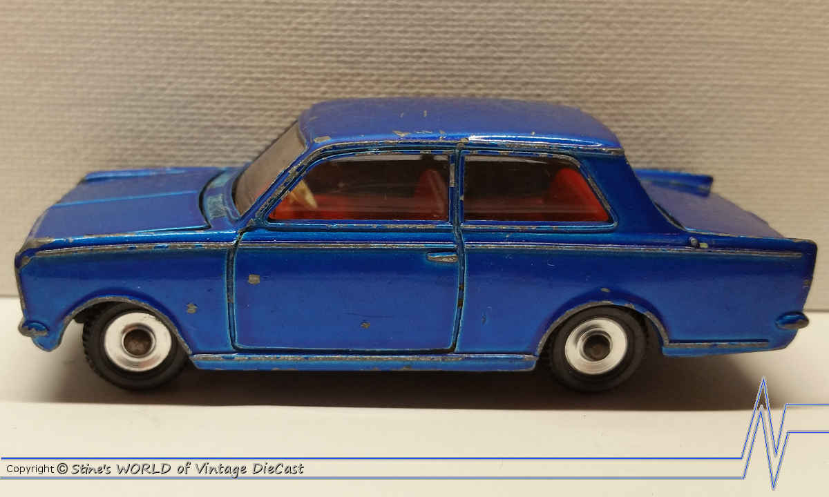 Ancienne Dinky Toys Vauxhall Viva 136 – Miniature De Collection Gris Pale, Boîte D'origine