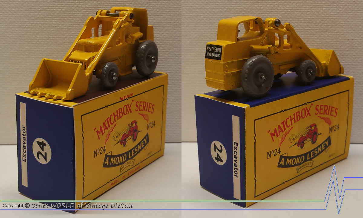 Matchbox Lesney 24 a Weatherill Excavator Bucket Scoop with Arms