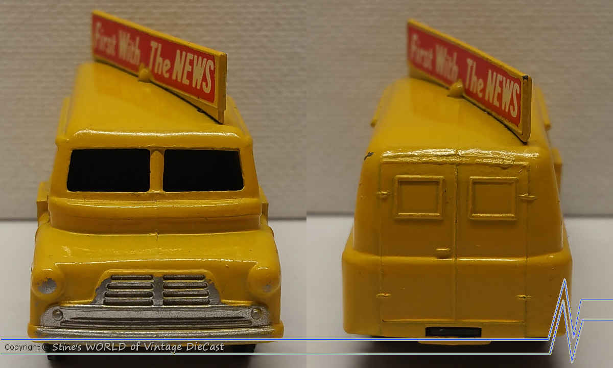 Look!! Matchbox Lesney 42-A Bedford Evening News Van Yellow Made in