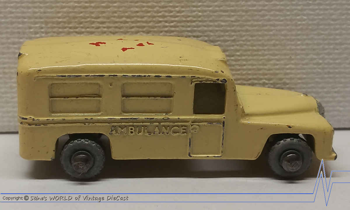 Miniature Lesney Matchbox – Ambulance Lomas, Série 1-75, échelle 1:4?, Métal, UK